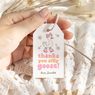 Étiquettes-cadeau Silly Goose Birthday Favor Tags