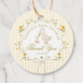 Étiquettes Cadeau Silly Goose Gender neutral Gingham Thank you (Devant)