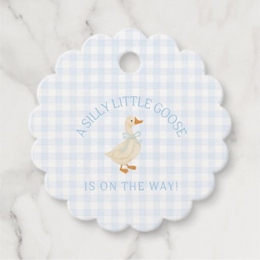 Étiquettes Cadeau Silly Little Goose Baby Shower  (Devant)