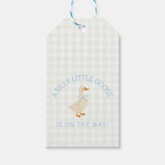 Étiquettes-cadeau Silly Little Goose Baby Shower  (Devant)