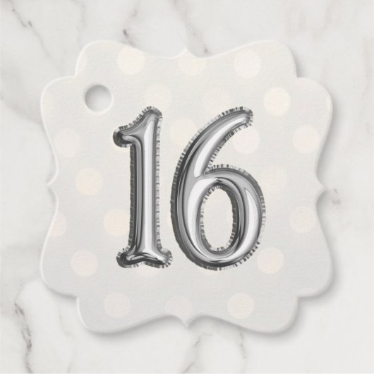 Étiquettes Cadeau Silver Foil et Glam Bokeh Shimmer (Devant)