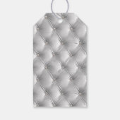 Étiquettes-cadeau Silver Grey Faux Velvet Noël (Dos)