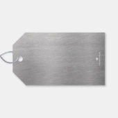 Étiquettes-cadeau Silver Joyeux Noël Luxe Noir (Dos (Horizontal))