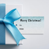 Étiquettes-cadeau Silver Sable Allemand Berger Bleu hiver Noël