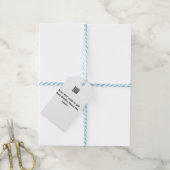 Étiquettes-cadeau Simple analyse de code Q R modèle d'événement méti (Avec de laficelle)