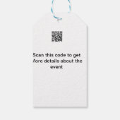 Étiquettes-cadeau Simple analyse de code Q R modèle d'événement méti (Dos)