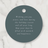 Étiquettes Cadeau Simple arbre de Noël élégant | Pin (Dos)