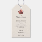 Étiquettes-cadeau Simple automne de crème de la feuille Destination  (Devant)