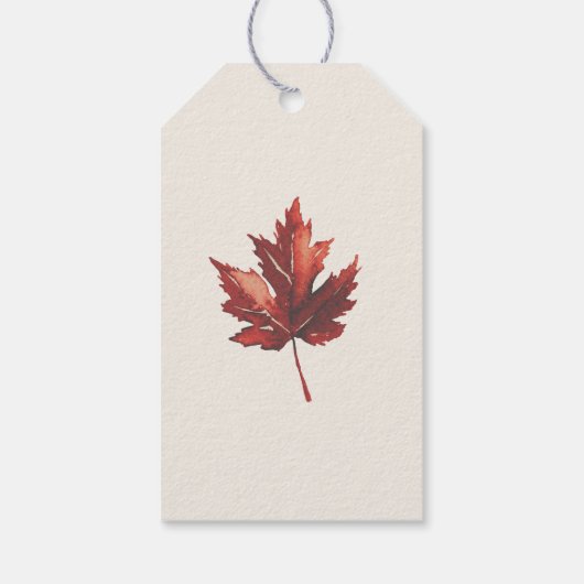 Étiquettes-cadeau Simple automne de crème de la feuille Destination (Dos)