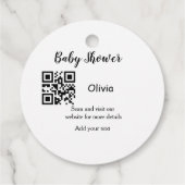 Étiquettes Cadeau Simple baby shower site web code-barres QR ajouter (Dos)