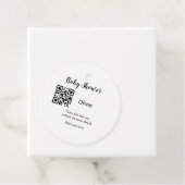 Étiquettes Cadeau Simple baby shower site web code-barres QR ajouter (En situation)