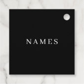 Étiquettes Cadeau Simple Black Custom Ajouter Votre Nom Élégant (Dos)