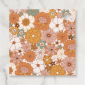 Étiquettes Cadeau Simple Boho Rétro Floral Fête de Mariage Nom Perso (Dos)