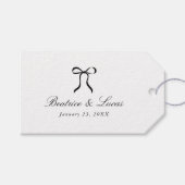Étiquettes-cadeau Simple Bow Classic Wedding (Devant (Horizontal))