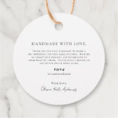 Étiquettes Cadeau Simple classique Monogramme Wreath Élégant (Dos)