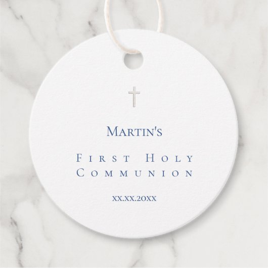 Étiquettes Cadeau simple classique Première sainte communion (Devant)
