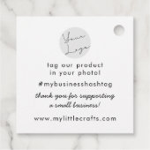 Étiquettes Cadeau Simple coeur de Merci Petite entreprise (Dos)