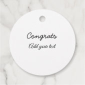 Étiquettes Cadeau Simple congratulation graduation add your (Dos)