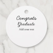 Étiquettes Cadeau Simple congratulation graduation add your (Dos)