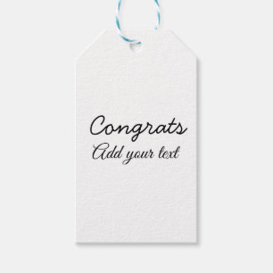 Étiquettes-cadeau Simple congratulation graduation add your
