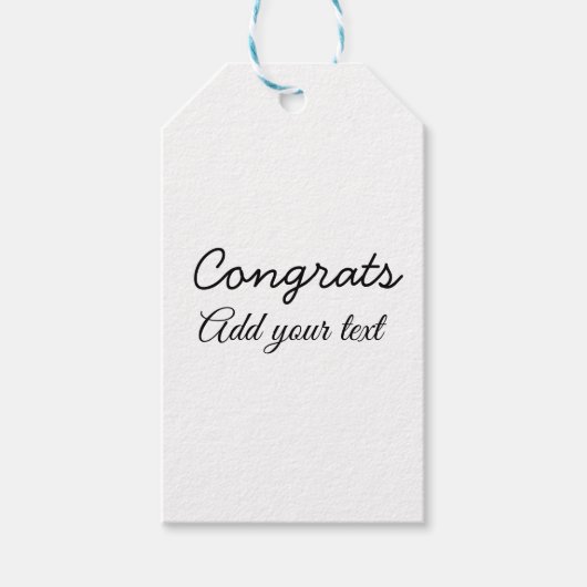 Étiquettes-cadeau Simple congratulation graduation add your (Devant)