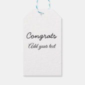 Étiquettes-cadeau Simple congratulation graduation add your (Dos)