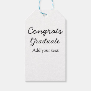 Étiquettes-cadeau Simple congratulation graduation add your
