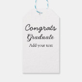 Étiquettes-cadeau Simple congratulation graduation add your (Dos)