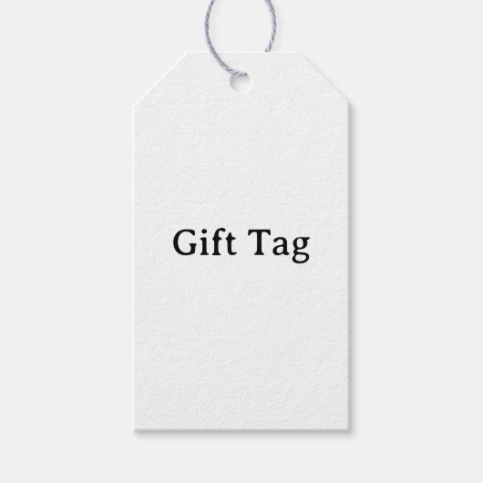 Étiquettes-cadeau Simple Cordon Gris Mat Professionnel (Devant)