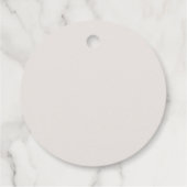 Étiquettes Cadeau Simple Crème moderne Brown Mariage Monogramme (Dos)