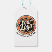 Étiquettes-cadeau Simple Custom Logo and Text Business (Devant)