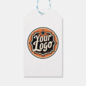 Étiquettes-cadeau Simple Custom Logo and Text Business (Dos)