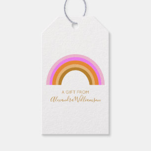 Étiquettes-cadeau Simple Cute Retro Rainbow Cadeau Personnalisé De