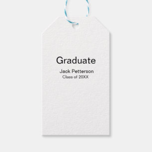 Étiquettes-cadeau simple diplôme minimal ajouter nom classe moderne