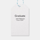 Étiquettes-cadeau simple diplôme minimal ajouter nom classe moderne (Dos)