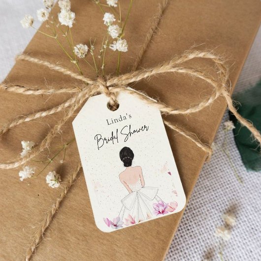 Étiquettes-cadeau Simple douche de mariage mignonne