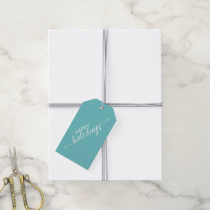 Étiquettes-cadeau Simple Élégant Minimaliste Bleu et Blanc de l'Œuf