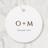 Étiquettes Cadeau Simple Elegant Moderne Classique Monogramme Luxe (Devant)