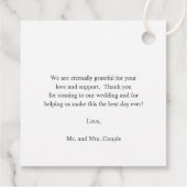 Étiquettes Cadeau Simple Elégant Verdure Rustique Eucalyptus Mariage (Dos)