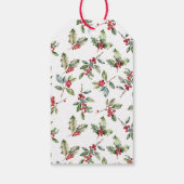 Étiquettes-cadeau Simple élégante aquarelle de Noël Botanique (Dos)