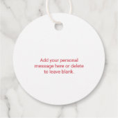 Étiquettes Cadeau Simple élégante Wreath Joie moderne Noël (Dos)