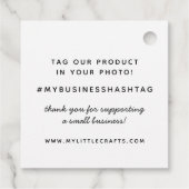 Étiquettes Cadeau Simple entreprise artisanale (Dos)