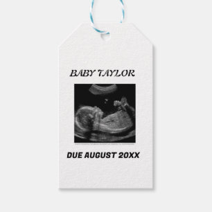 ÉTIQUETTES-CADEAU SIMPLE ET DOUX : ANNONCE DE BÉBÉ