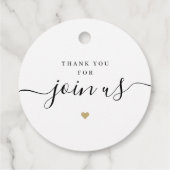 Étiquettes Cadeau Simple et élégant, l'amour du script est mariage (Dos)