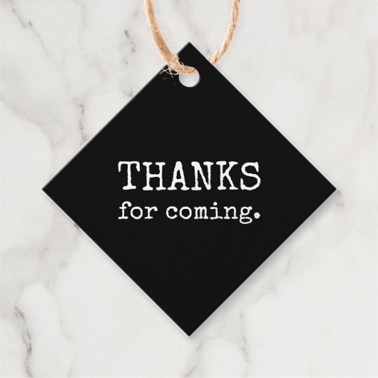 Étiquettes Cadeau Simple Et Moderne Merci D'Être Venu (Devant)