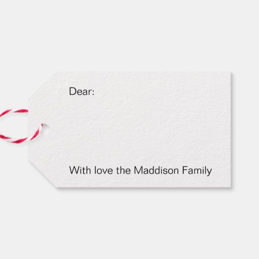 Étiquettes-cadeau Simple Eucalyptus Vert Joyeux Noël (Dos Horizontal)