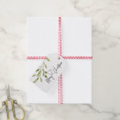 Étiquettes-cadeau Simple Eucalyptus Vert Joyeux Noël (With Twine)
