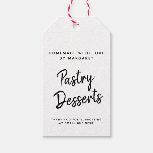 Étiquettes-cadeau Simple fait maison avec papier Kraft d'amour (Devant)