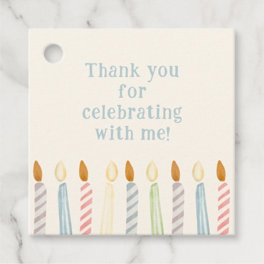 Étiquettes Cadeau Simple fête d'anniversaire bougies classiques (Devant)