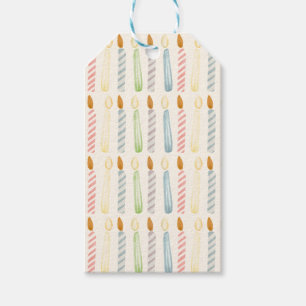 Étiquettes-cadeau Simple fête des bougies d'anniversaire
